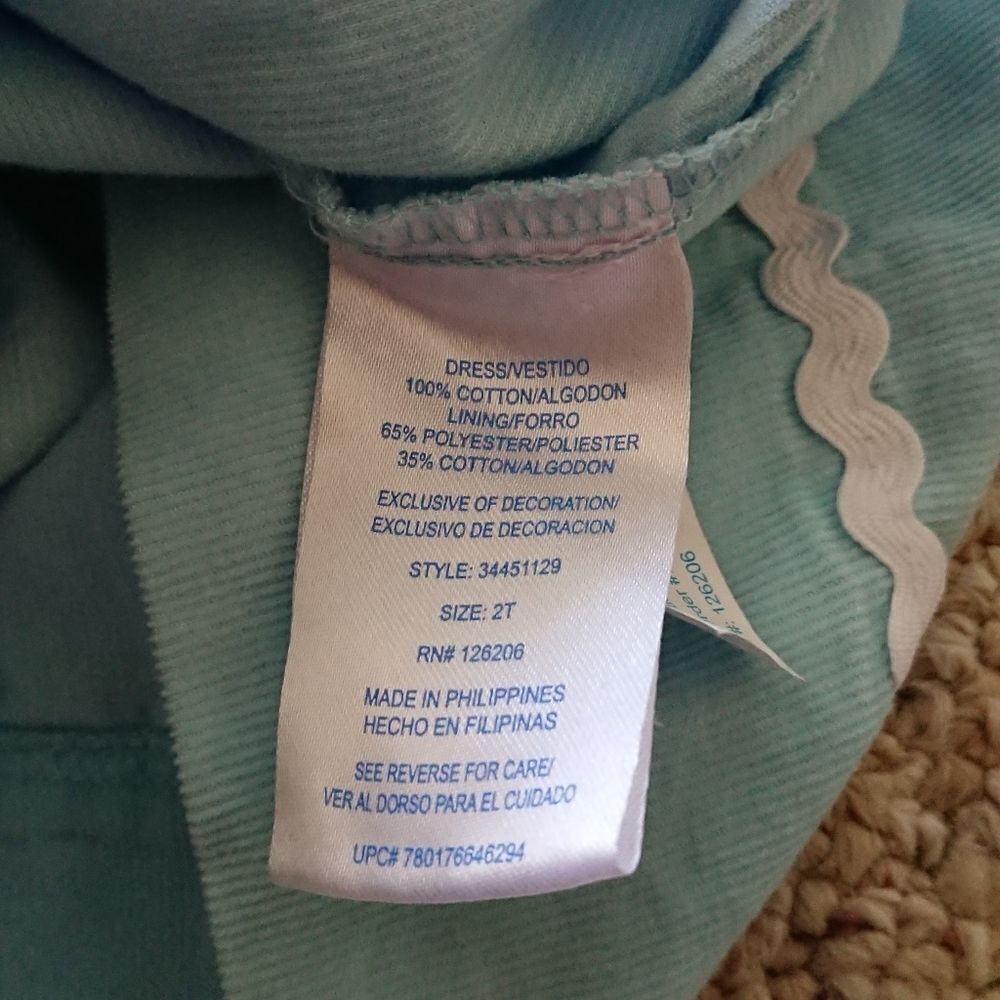 Marmellata light Blue CORDUROY Santa Smocked Bishop Dress size 2T - Picture 8 of 11
